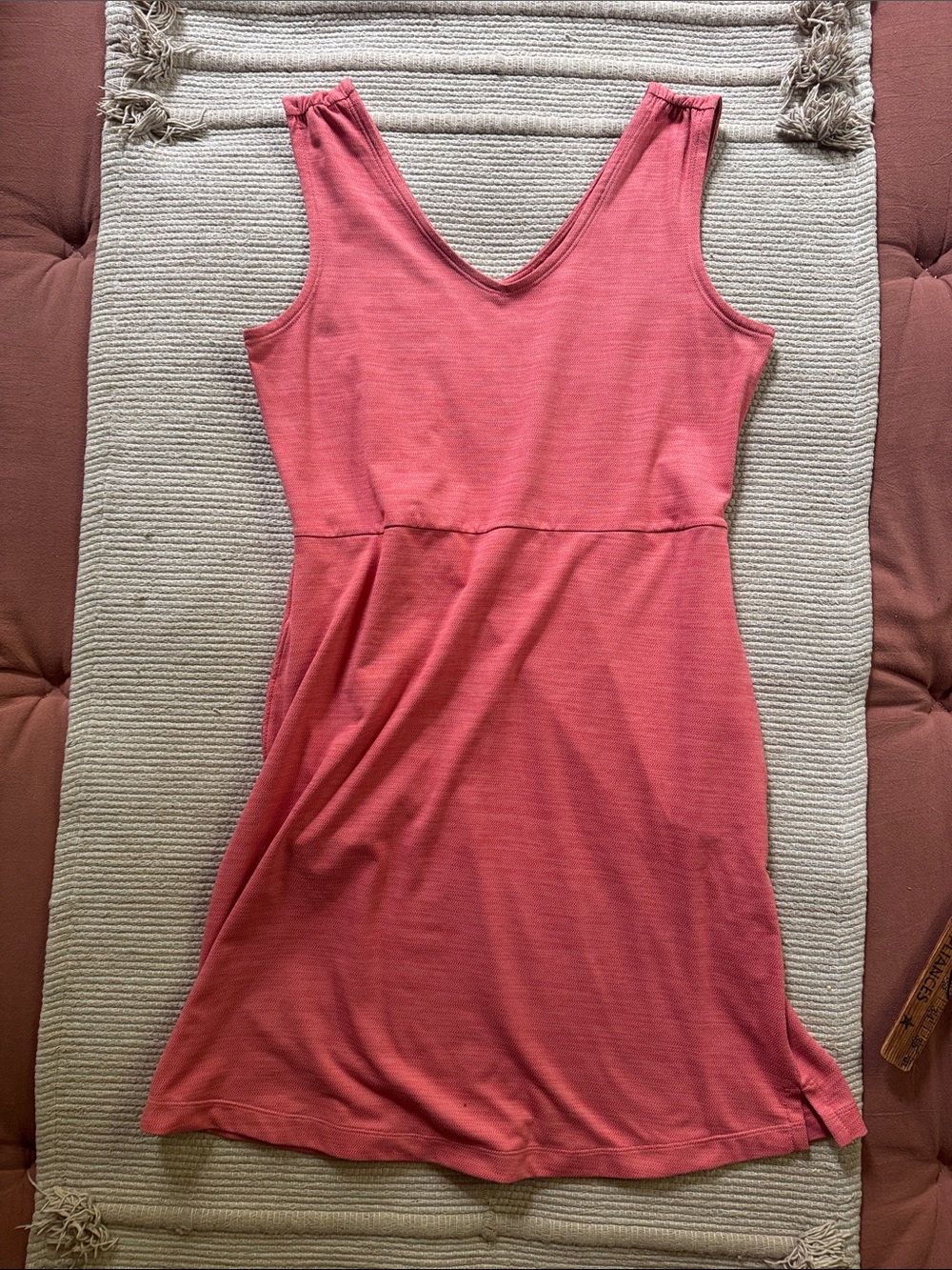 Toad&Co Tomboy tech tank dress sleeveless coral salmon athletic women’s S